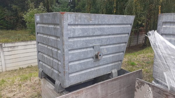 náhled Vyklápěcí kontejner, stohovatelný, plechová bedna